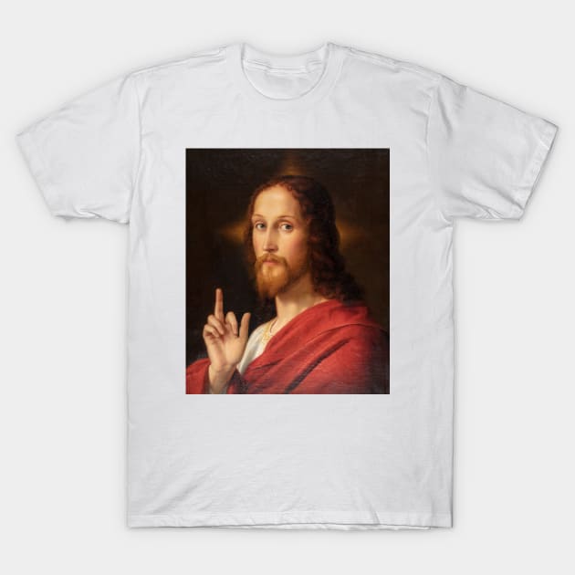 Hippie Gives The Finger T-Shirt by Scum_and_Villainy